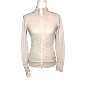 The North Face Putty Cream Full Zip Vapor Wick Athletic Running Jacket